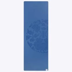 Gaiam Performance Dry-Grip Yoga Mat (5mm) -Yoga Spirit Shop 05 61681 SOL DryGrip Blue C