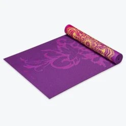 Gaiam Reversible Royal Bouquet Yoga Mat (6mm) -Yoga Spirit Shop 05 62355 YogaMat 6mm RoyalBouquet REV C