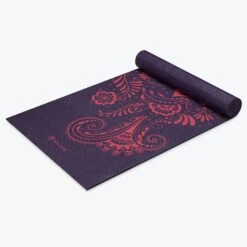 Gaiam Premium Aubergine Swirl Yoga Mat (6mm) -Yoga Spirit Shop 05 62892 YogaMat AubergineSwirl C