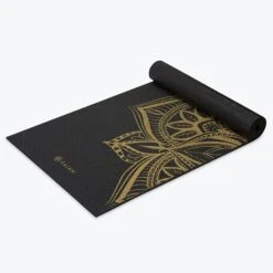 Gaiam Premium Metallic Medallion Yoga Mat (6mm) -Yoga Spirit Shop 05 63418 6MM METALLIC YOGA MAT BRONZE MEDALLION C