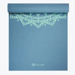 Gaiam Printed Marrakesh Yoga Mat (5mm) -Yoga Spirit Shop 05 63626 5MM PRINTED YOGA MAT COOL MINT POINT A