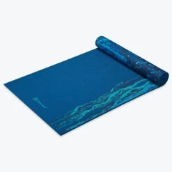 Gaiam Premium Reversible Peaceful Waters Yoga Mat (6mm) -Yoga Spirit Shop 05 63955 6MM PREMIUM REVERSIBLE YOGA MAT PEACEFUL WATERS C