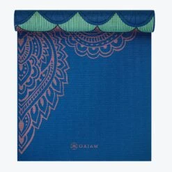 Gaiam Premium Metallic Reversible Scalloped Ink Yoga Mat (6mm)