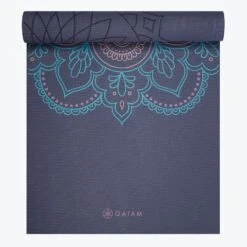 Gaiam Premium Reversible Purple Illusion Yoga Mat (6mm)