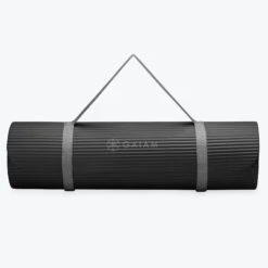 Gaiam Fitness Mat (10mm) -Yoga Spirit Shop 05 64495 GAIAM 10MM FITNESS MAT BLACK RESHOOT E