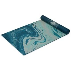 Gaiam Premium Reversible Lunar Wave Yoga Mat (6mm) -Yoga Spirit Shop 05 64756 6MM GAIAM PREMIUM REVERSIBLE YOGAMAT LUNAR WAVE REV C