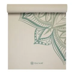 Gaiam Printed Point Yoga Mat (5mm) 30 Gaiam Printed Point Yoga Mat (5mm) -Yoga Spirit Shop 05 64949 5MM GAIAM PRINTED YOGA MAT VINTAGE GREEN POINT A
