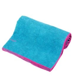 Gaiam Thirsty Yoga Mat Towel Vivid Blue/Fuchsia Red