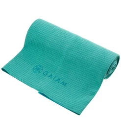 Gaiam No Slip Yoga Mat Towel Turquoise Sea