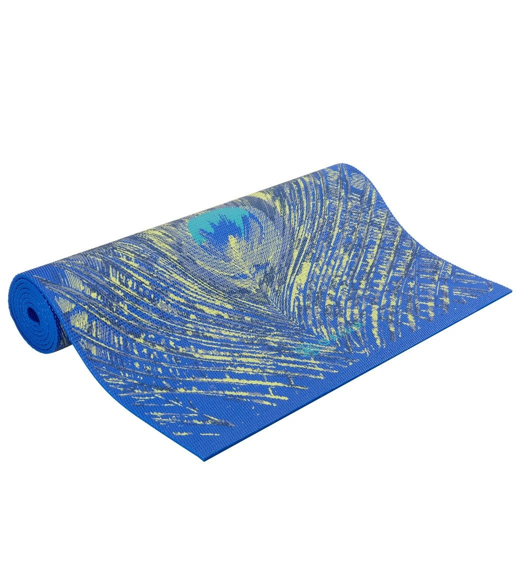 Gaiam Sapphire Feather Printed Yoga Mat 68" 6mm Extra Thick 4 Gaiam Sapphire Feather Printed Yoga Mat 68" 6mm Extra Thick - Image 2