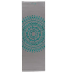 Gaiam Teal Marrakesh Printed Yoga Mat Long & Wide 78" 6mm -Yoga Spirit Shop 1740225052707 tealmarrakesh