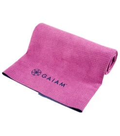 Gaiam No Slip Yoga Mat Towel Sparkling Grape/Estate Blue -Yoga Spirit Shop 1740225970211 sparklinggrapeestateblue