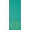 Gaiam Reversible Turquoise Lotus Printed Yoga Mat 68" 6mm Extra Thick -Yoga Spirit Shop 1740226134051 turquoiselotus 1a