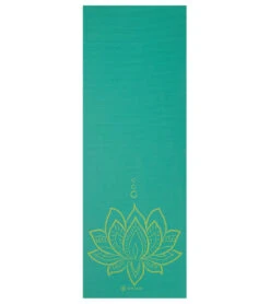 Gaiam Reversible Turquoise Lotus Printed Yoga Mat 68" 6mm Extra Thick -Yoga Spirit Shop 1740226134051 turquoiselotus
