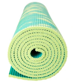 Gaiam Reversible Turquoise Lotus Printed Yoga Mat 68" 6mm Extra Thick Turquoise Lotus -Yoga Spirit Shop 1740226134051 turquoiselotus 4a 1