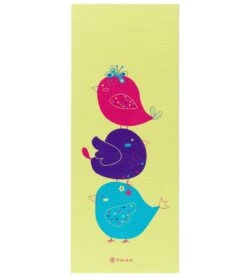 Gaiam Kid's Birdsong Yoga Mat 60" 4mm Green/Multi -Yoga Spirit Shop 1740229312547 greenmulti