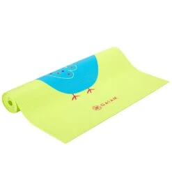 Gaiam Kid's Birdsong Yoga Mat 60" 4mm Green/Multi