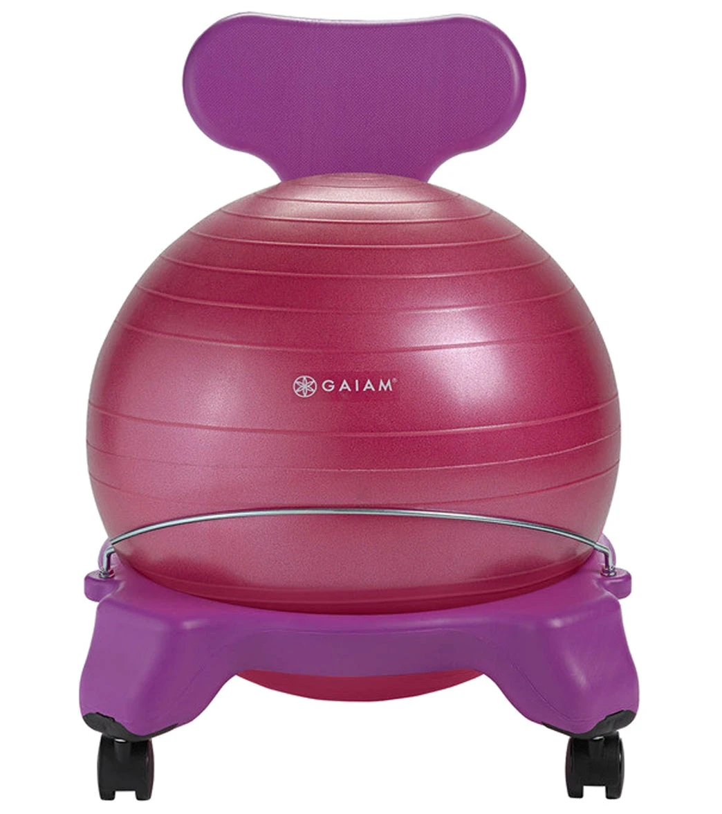 Gaiam Kid's Yoga Balance Ball Chair Purple/Pink 4 Gaiam Kid's Yoga Balance Ball Chair Purple/Pink - Image 2