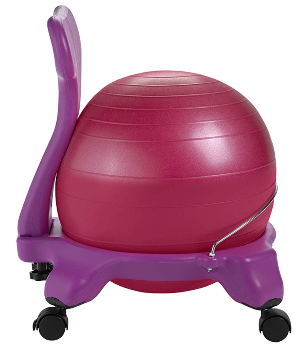 Gaiam Kid's Yoga Balance Ball Chair Purple/Pink 5 Gaiam Kid's Yoga Balance Ball Chair Purple/Pink - Image 3
