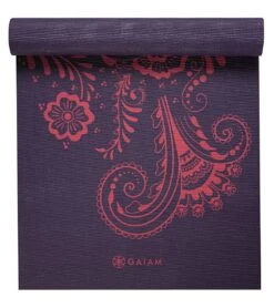 Gaiam Aubergine Swirl Premium Yoga Mat 68" 6mm Extra Thick Aubergine Swirl -Yoga Spirit Shop 1740410683427 aubergineswirl 3a