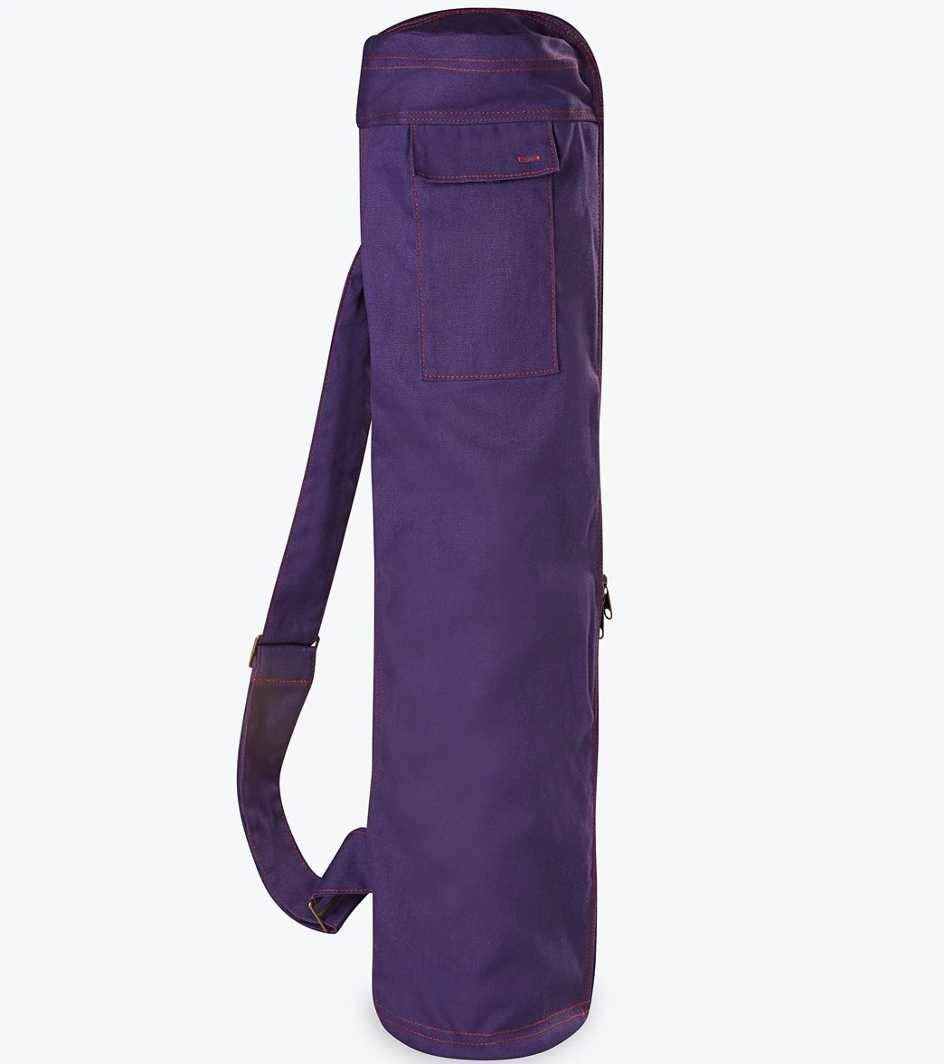 Gaiam Aubergine Embroidered Cargo Yoga Mat Bags Aubergine 4 Gaiam Aubergine Embroidered Cargo Yoga Mat Bags Aubergine - Image 2