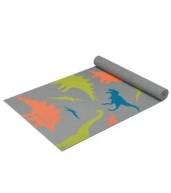 Gaiam Dino Zone Kids Yoga Mat 60" 4mm Thick Dino Zone