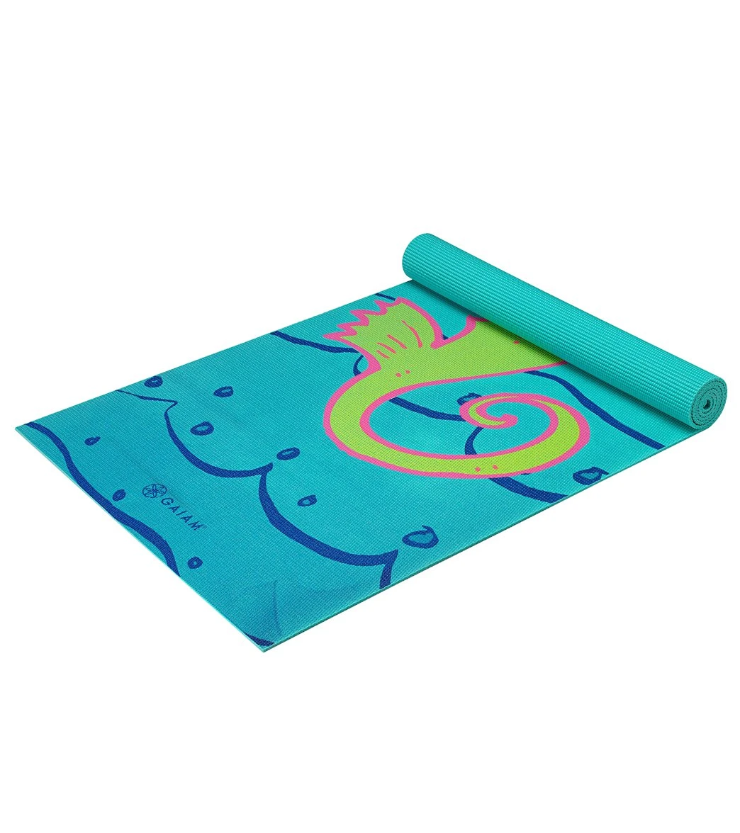 Gaiam Kids Seahorse Yoga Mat 60" 4mm Thick 4 Gaiam Kids Seahorse Yoga Mat 60" 4mm Thick - Image 2