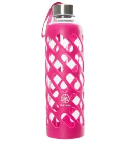 Gaiam Wild Berry Sure Grip Glass Water Bottle 20oz -Yoga Spirit Shop 1740414517283 wildberry 1