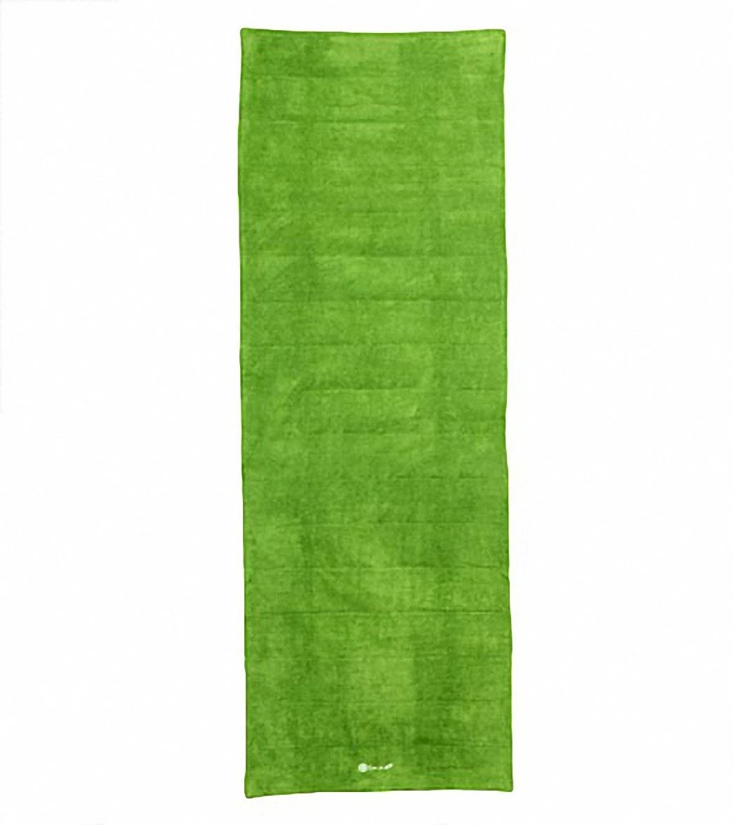 Gaiam Grippy Yoga Mat Towel Apple Green 5 Gaiam Grippy Yoga Mat Towel Apple Green - Image 3