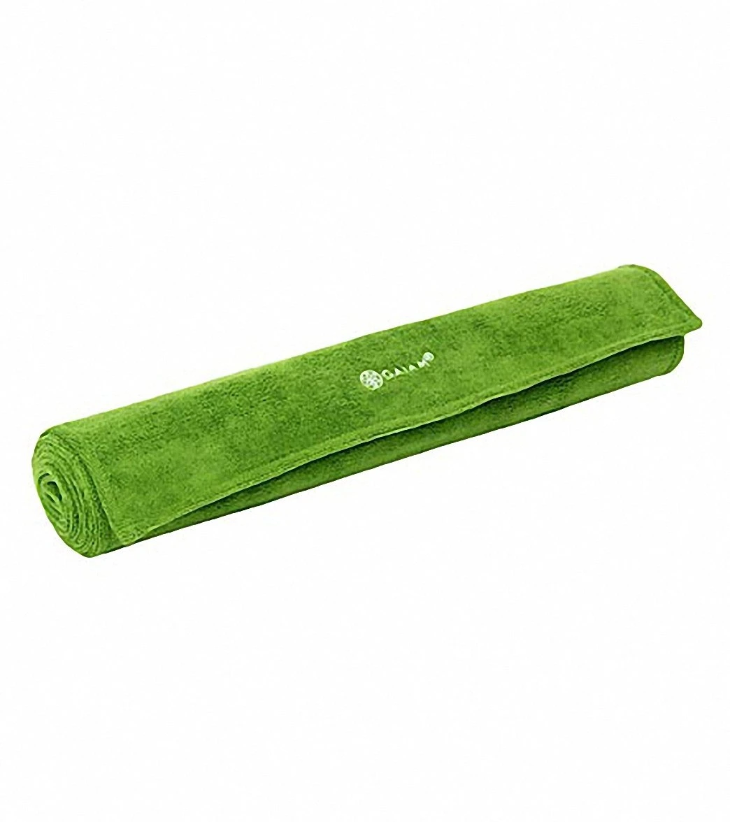 Gaiam Grippy Yoga Mat Towel Apple Green 8 Gaiam Grippy Yoga Mat Towel Apple Green - Image 6