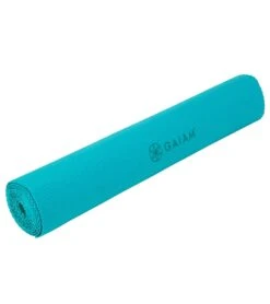 Gaiam 2-Color Yoga Mat 68" 4mm Turquoise Sea