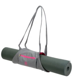 Gaiam On-The-Go Yoga Mat Carrier Fuchsia Red/Storm