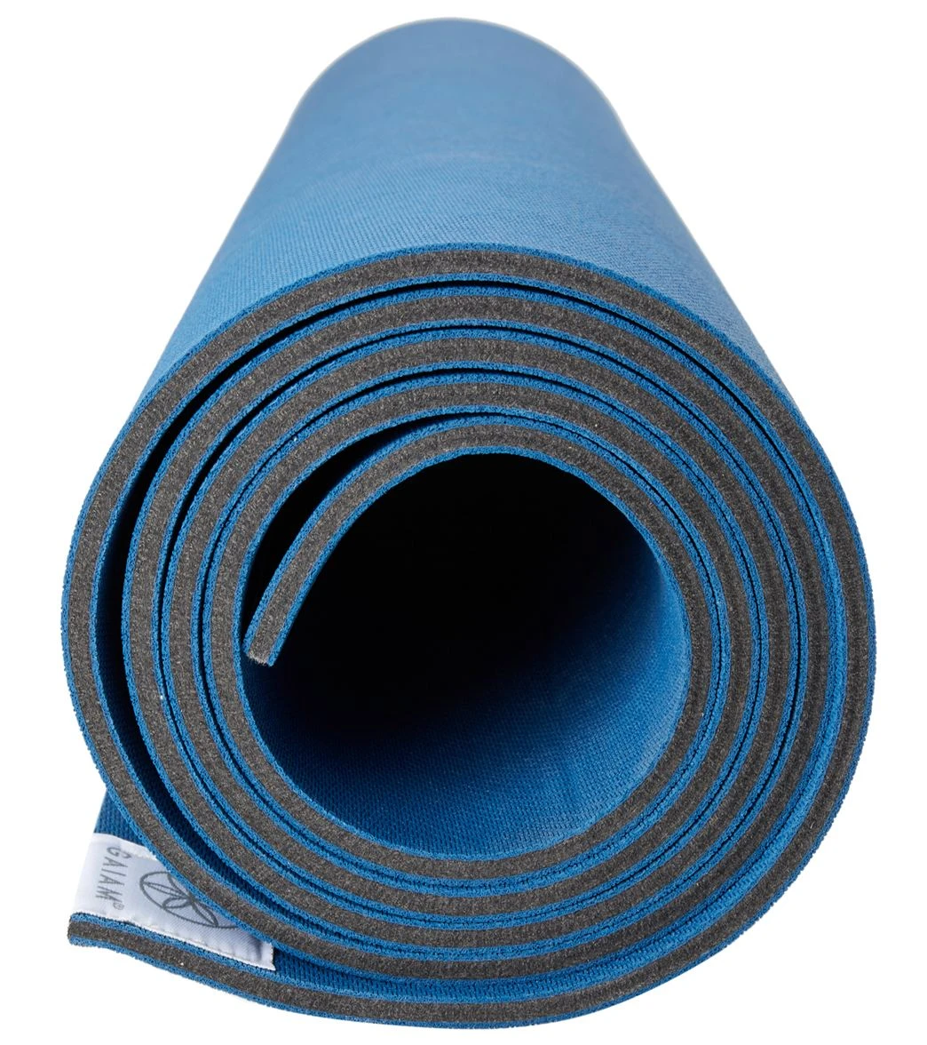 Gaiam Eco Friendly Premium Grip Yoga Mat 68" 8mm Extra Thick Blue 4 Gaiam Eco Friendly Premium Grip Yoga Mat 68" 8mm Extra Thick Blue - Image 2