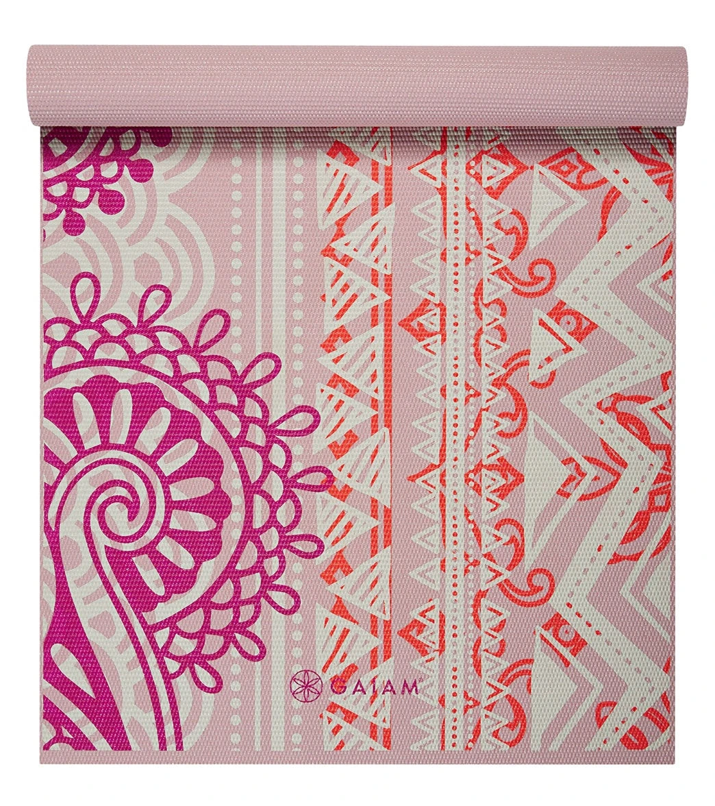 Gaiam Bohemian Rose Classic Yoga Mat 68" 4mm Bohemian Rose 4 Gaiam Bohemian Rose Classic Yoga Mat 68" 4mm Bohemian Rose - Image 2