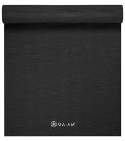 Gaiam Yoga Mat 68" 5mm -Yoga Spirit Shop 4413680353323 black 3a 1