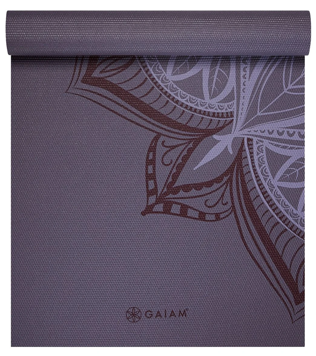 Gaiam 5mm Printed Yoga Mat Violet Blush Point 4 Gaiam 5mm Printed Yoga Mat Violet Blush Point - Image 2
