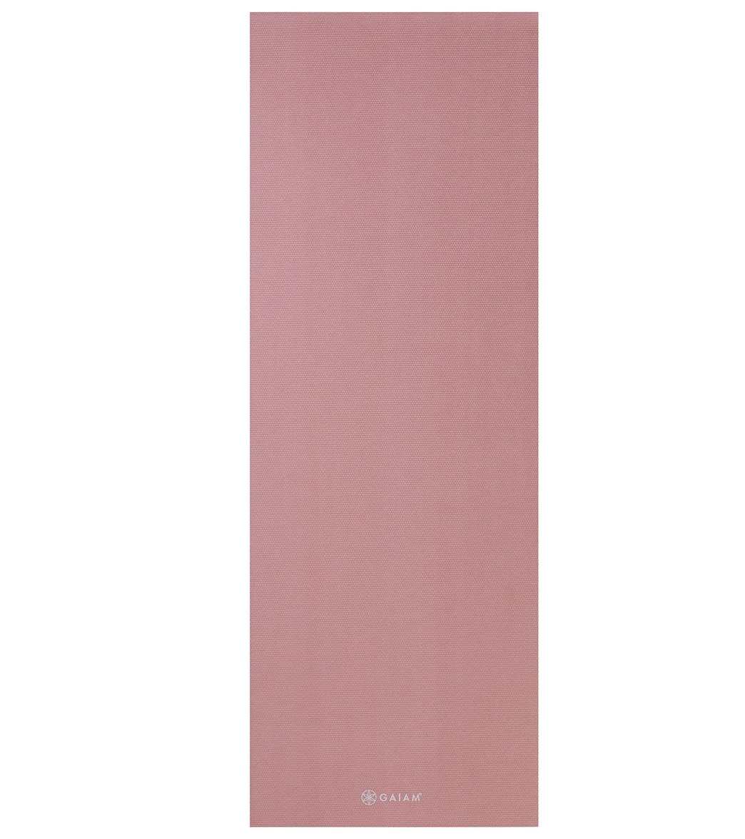 Gaiam 5mm Solid Yoga Mat Rosy Pink 5 Gaiam 5mm Solid Yoga Mat Rosy Pink - Image 3