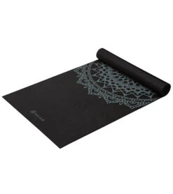 Gaiam 5mm Printed Yoga Mat Black Marrakesh
