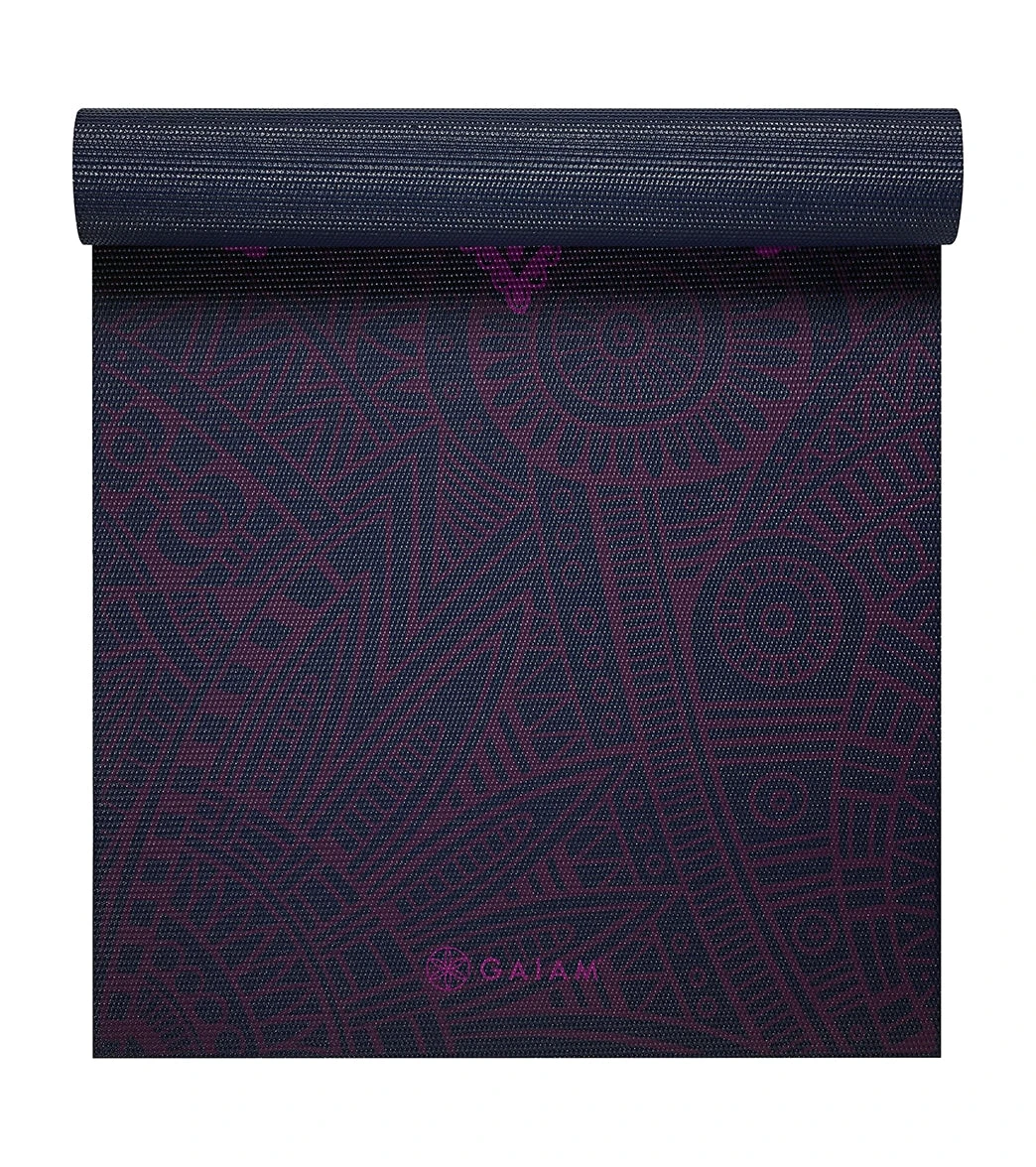 Gaiam 6mm Yoga Mat Plum Sundial Layers 3 Gaiam 6mm Yoga Mat Plum Sundial Layers