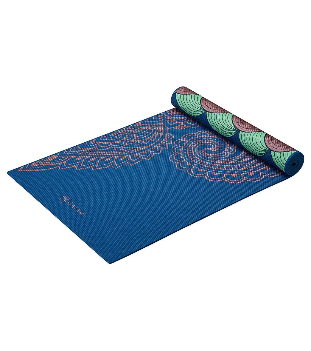 Gaiam 6mm Premium Reversible Yoga Mat Scalloped Ink 4 Gaiam 6mm Premium Reversible Yoga Mat Scalloped Ink - Image 2