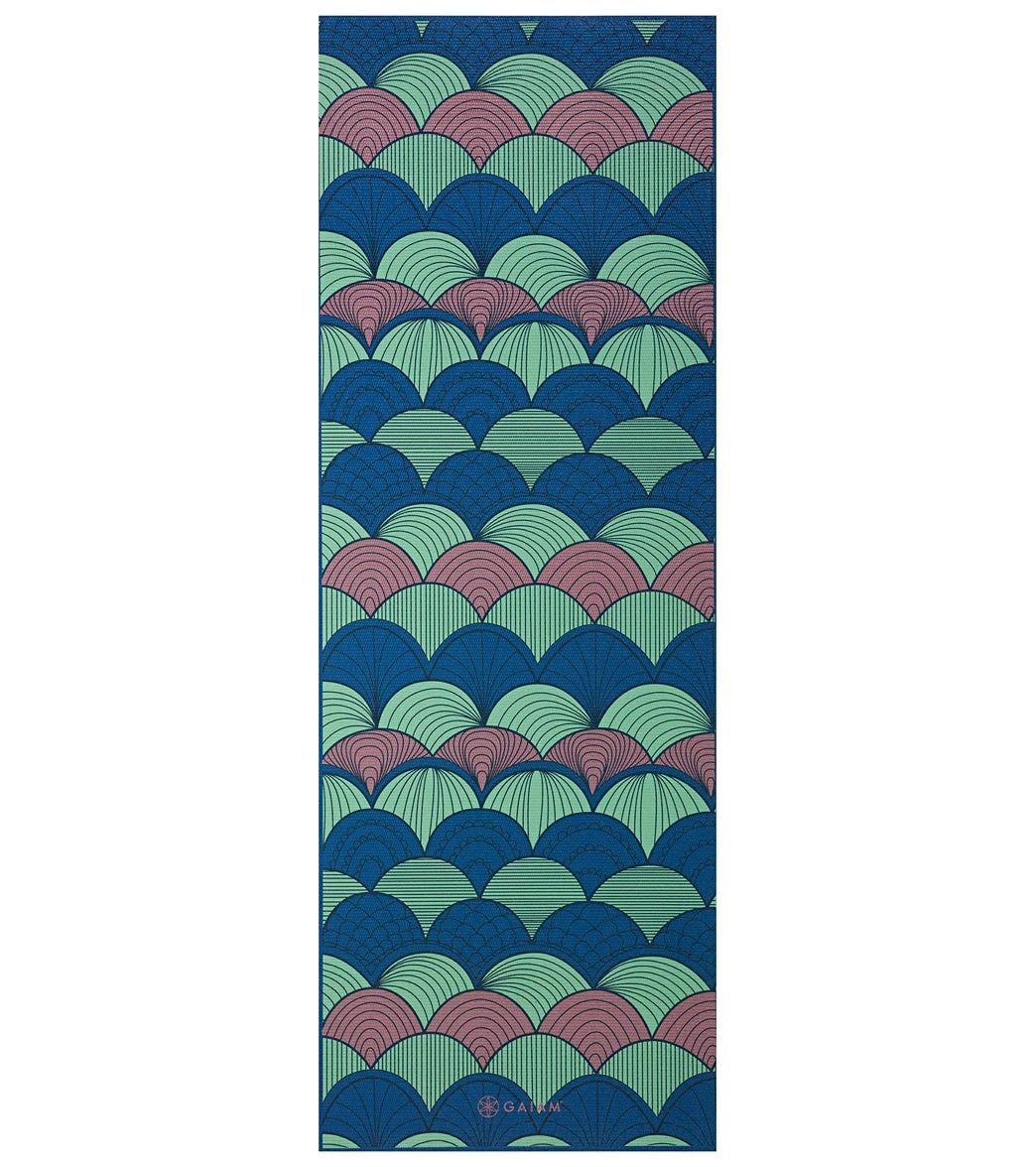 Gaiam 6mm Premium Reversible Yoga Mat Scalloped Ink 5 Gaiam 6mm Premium Reversible Yoga Mat Scalloped Ink - Image 3