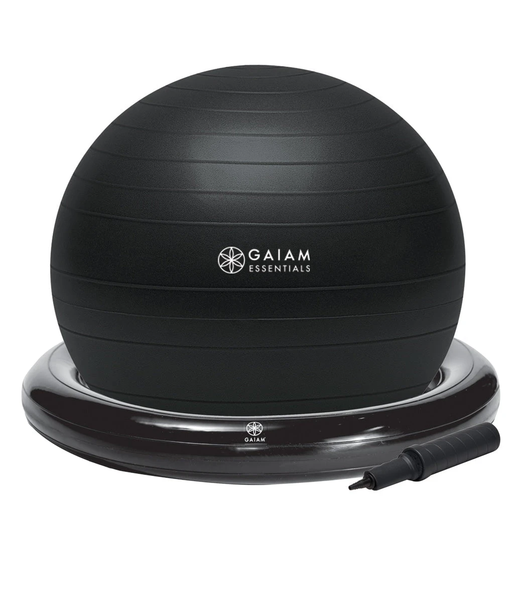 Gaiam Balance Ball & Base Kit Black 3 Gaiam Balance Ball & Base Kit Black
