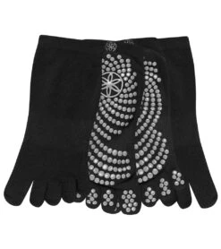 Gaiam Grippy Yoga Socks (2 Pack) Black/Grey