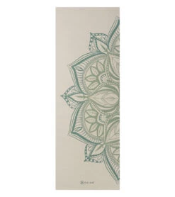 Gaiam 5mm Printed Yoga Mat Vintage Green Point -Yoga Spirit Shop 7093247017003 vintagegreenpoint