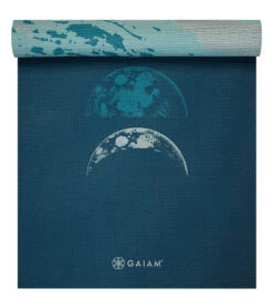 Gaiam 6mm Premium Reversible Yoga Mat Lunar Wave -Yoga Spirit Shop 7093247115307 lunarwave 3a
