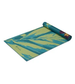 Gaiam 6mm Premium Reversible Yoga Mat Floral Mantra -Yoga Spirit Shop 7093247213611 floralmantra 6a