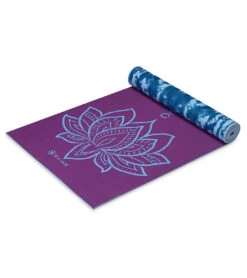 Gaiam 6mm Premium Reversible Yoga Mat Purple Lotus