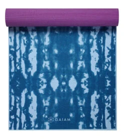 Gaiam 6mm Premium Reversible Yoga Mat Purple Lotus -Yoga Spirit Shop 7093247246379 purplelotus 6a