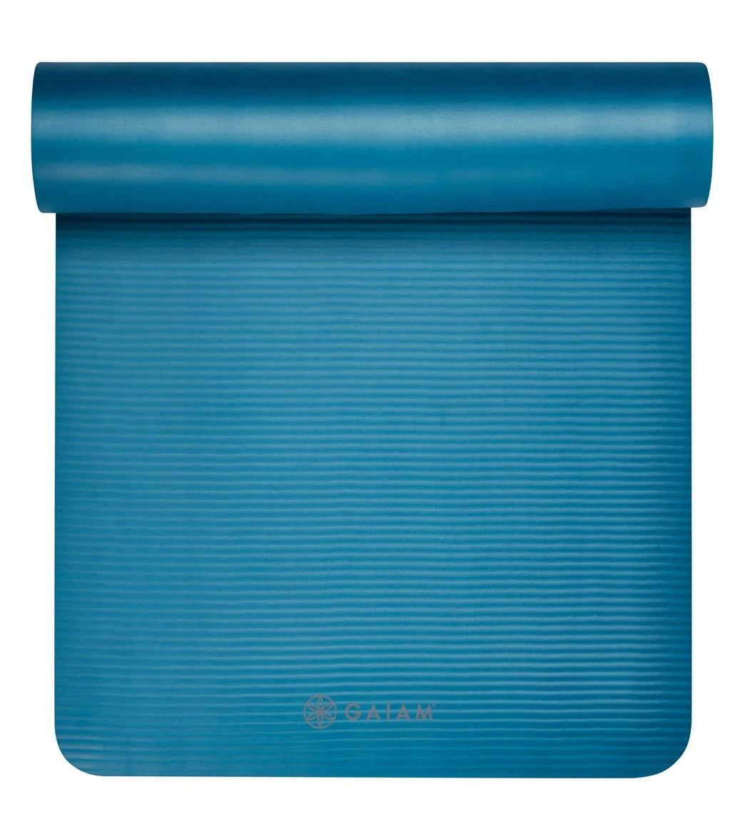 Gaiam Fitness Mat, 10mm Blue 4 Gaiam Fitness Mat, 10mm Blue - Image 2