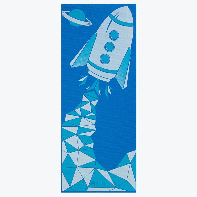 Gaiam Kids Blue Rocket Yoga Mat (4mm) 4 Gaiam Kids Blue Rocket Yoga Mat (4mm) - Image 2